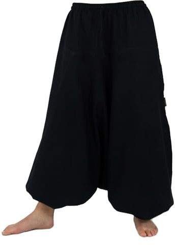 GURU-SHOP, Pantaloni Harem Pantaloni Pluderhose Pumphose Aladdin in Cotone, Nero, Dimensione Indumenti:40, Pantaloni Pluderhosen e Aladin