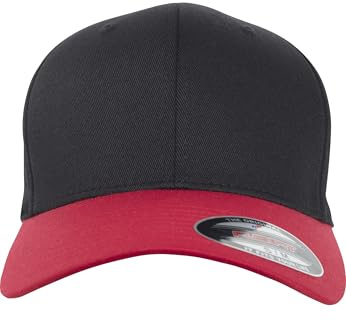 Flexfit Cap Wooly Combed 2-Tone, Blk/Red, L/XL, 6277T