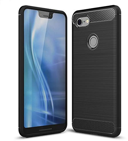 Google Pixel 3 XL Case - Ultra Slim Carbon Fibre Shockproof Bumper Case Cover For Google Pixel 3 XL (Black)