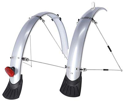 XLC Unisex – Erwachsene Schutzblechset-2502520090 Schutzblechset, Silber, Reflex, 700C 35mm