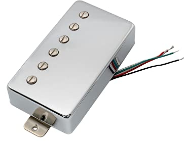 Artec VH59 Vintage Tone Covered Alnico 5 Humbucker Tonabnehmer Hals Pickup 7,4K für Les Paul Style E-Gitarre, Chrom