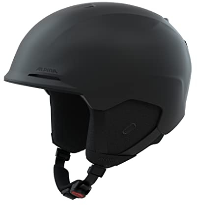 ALPINA BRIX – individuell Verstellbarer Skihelm für Erwachsene, mit herausnehmbaren Innenfutter, besonders stoßabsorbierend - Black matt - S (51-55 cm)