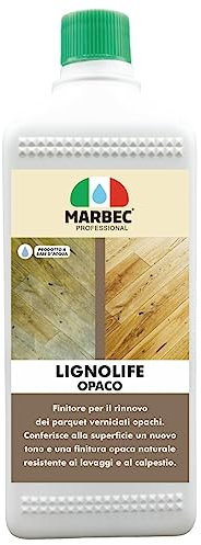 MARBEC LIGNOLIFE OPACO 1LT Cera per parquet verniciato opaco usurato e opacizzato. Ridona al legno un nuovo tono naturale, resistente ai lavaggi e al calpestio.