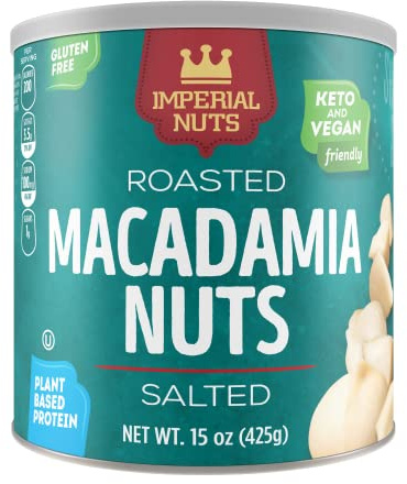 Imperial Nuts - Macadamia Nuts Roasted Salted - Oil Roasted 15 oz