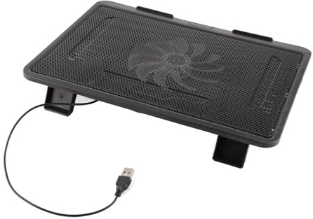 Supporto con Base di Raffreddamento Base di Raffreddamento per Laptop Base di Raffreddamento Ventola Grande Supporto USB per Notebook da 14 o Inferiore - Laptop, Ventola, (BLACK)