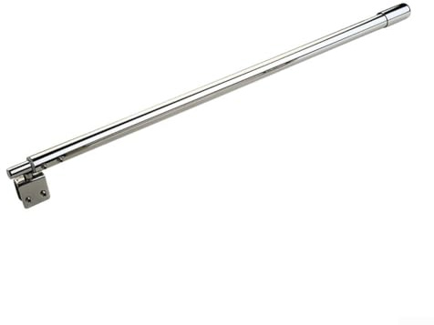 1 barra de soporte de puerta de vidrio, brazos de barra de soporte ajustables para mampara de ducha, poste de puerta de baño de acero inoxidable para panel de vidrio de 8 a 12 mm (2# (cabeza única))