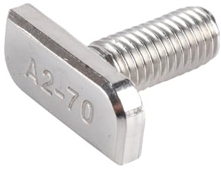 Laroal Set med 20 skruvar M8 x 20 A2-70 rostfritt stål med 304 fläns hona M8 för solcellsmoduler Växthusskena