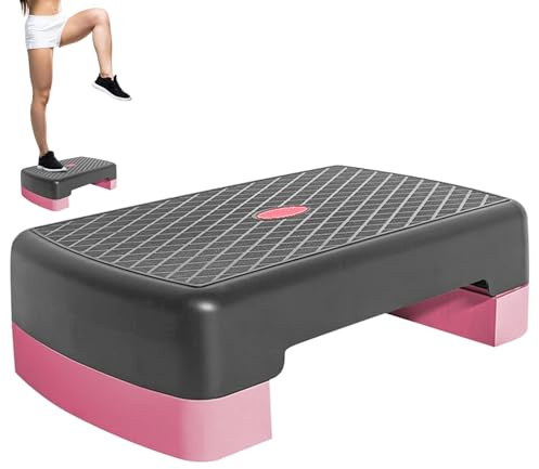 Stepper De Ejercicio,Escalón Deportivo Ajustable en Altura para Entrenamiento - Equipo de Fitness de 45 cm para Gimnasio, Cardio, Ejercicio en Casa, Mujeres, Niños y Adultos