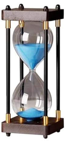 Steowsey Grande clessidra da 60 minuti, clessidra in vetro arcobaleno, regalo per casa, scrivania, blu