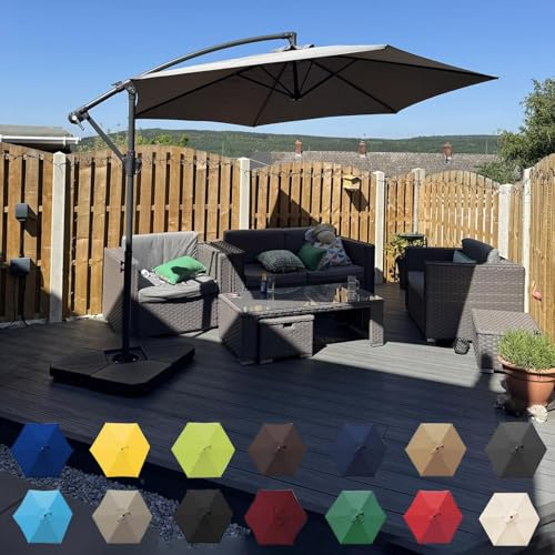 Sombrillas Para Patio Toldo De Recambio 2-3.5m 6/8 Ribs, Impermeable Protección UV, Cubierta De Repuesto Para Paraguas De Mercado, Para Jardín Piscina Terrazas, Sombrilla En Voladizo(Beige,2.3M/6Ribs)
