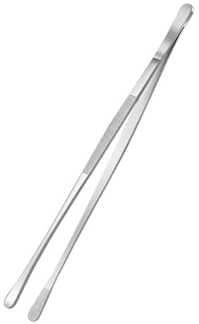 AKOOSY Heavy Duty Stainless Steel Cooking Tongs for BBQ Grill and Bread Grilling Ergonomic Kitchen Tweezers with Secure Grip Easy to Clean Metal Tongs for Chef Culinary and Serving