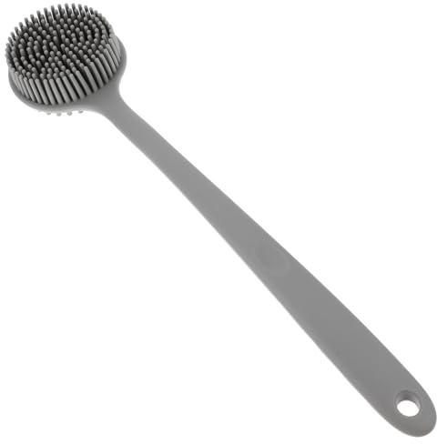 NOLITOY Brosse de Bain Silicone Longue Poignée pour Corps et Dos Exfoliante et Massante Nettoyage Pratique pour Femmes et Hommes