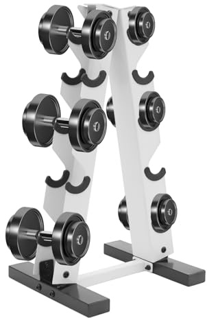 A-Frame hantelställ, 5-nivåer hantel rack av stål, hantelhylla för hem gym (endast stativ)