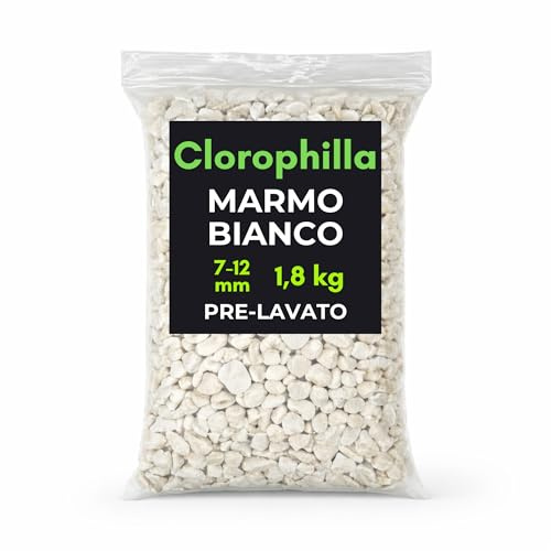 Ghiaia Bianca Decorativa 7–12 mm Pre-lavata – Sassolini per Vasi e Giardino – Ideale per Drenaggio e Decoro – Pietra Naturale – 1,8 kg - 4 kg - 8 kg -16 kg- 22 kg (BIANCO 1,8 KG)
