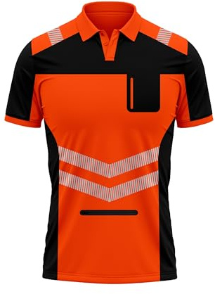 TORO ACTIVA Men’s Hi-Vis Safety Polo Shirt – High Visibility Workwear Top with Reflective Tape Sizes S–2XL