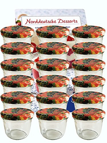 hocz 100 x Marmeladengläser 230ml - Einmachgläser Obst TO 82 - Einweckgläser mit Schraub-Deckel - Einkochgläser klein - Made in Germany