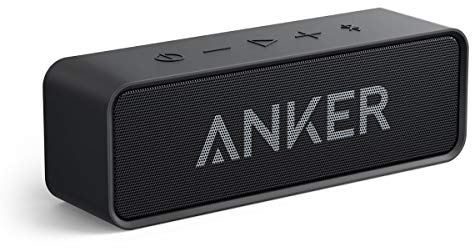 Anker Soundcore Upgraded Bluetooth Speaker with IPX5 Waterproof, Stereo Sound, 24H Playtime, Portable Wireless Speaker for iPhone, Samsung and More (Black)