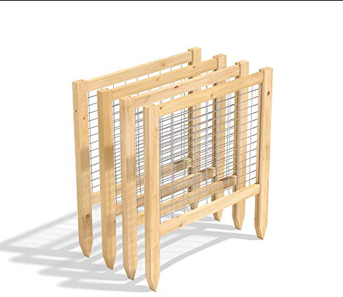 Greenes Fence 2' CritterGuard Cedar Garden Fence (4 Pack), 23.5