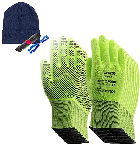 10 Paar, Gr. 9, UVEX C500 dry Schnittschutzhandschuh