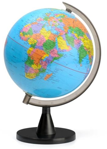 Toyrific | World Globe for Kids, Educational Rotating World Children Map with Stand for, Small, 20cm