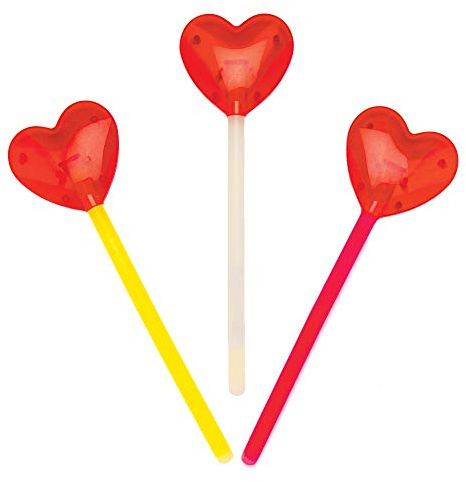 Baker Ross Varitas Mágicas Luminosas Corazón Juguetes y regalos para niños (paquete de 3)