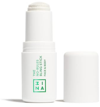3INA MAKEUP - The No - Rules Bling Stick - Iluminador en Barra - 3 en 1: Ojos, Labios y Mejillas - Con Perlas Luminosas - Fácil de Difuminar - Para Rostro y Cuerpo - Modulable - Vegan - Cruelty Free