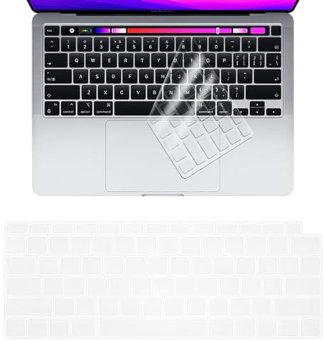 XENQITO 1Pcs Protection Clavier Transparent Compatible avec MacBook Air 13.6/Air 15 M3/M2/M1, Résistant à l'eau et à la poussière, en Polyuréthane thermoplastique pour Clavier MacBook