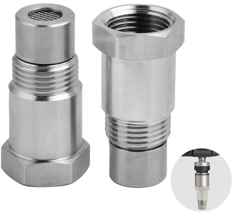 2 Piezas Extensor de Sensor de Oxígeno, Adaptador de Sondas Lambda, Adaptador Sondas Lambda de Oxígeno O2, Eliminador del Sistema de Escape, adecuado para Sensor de oxígeno de coche M18x1.5mm, 45mm