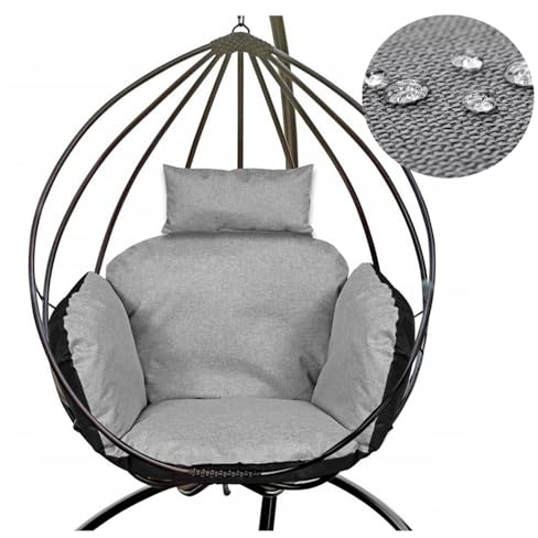 GARDEN KING ROYAL REST Cuscino seduta per poltrona sospesa con schienale e poggiatesta - Cuscino per dondolo in polyrattan - Facile da pulire - Impermeabile