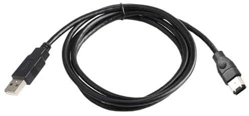 drburpily Cavo adattatore Firewires 6 pin a USB da 6 piedi per stampante ABS 1394 Firewires USB AM a 6 pin USB a scheda audio 1394, 1.8 metri