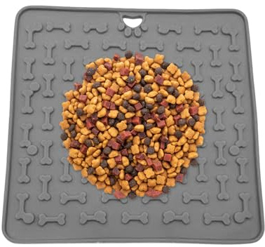 Alfombra de Lamiendo para Perros, Alfombra de Silicona Ralentizador de para Lamiendo | de fácil Limpieza 19 x 19 cm para recompensas Cachorros Gatos