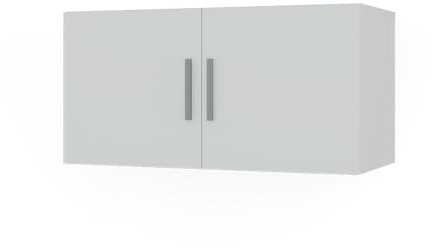 Vicco Aufsatzmodul Ingo, Weiß, 80 x 40 cm mit 2 Türen, zur Erweiterung von Mehrzweckschränken geeignet