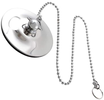 SOPOTUTU Tapón de Drenaje para Bañera de Acero Inoxidable con Cadena Resistente Tapón para Lavabo y Cocina Sellado Térmico para Uso Baño y Piscina Pequeña