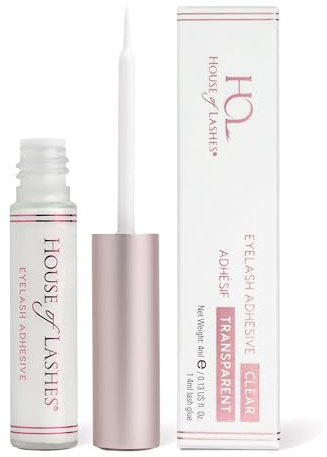House of Lashes Eyelash Glue - Latex-Free formual for Sensitive Eyes - Effective for All Day Wear Clear Lash Glue for Strip Lashes, 2 Count