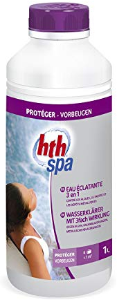 Der 3 in 1 Spa-Reiniger von HTH schützt, reinigt und optimiert die Aufbereitung des Whirlpools