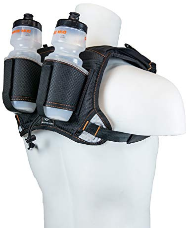 Orange Mud HydraQuiver Double Barrel Hydration Pack – Ultralight Runner Vest with Dual 25 oz Bottles, Chest & Rear Storage – Trail & Endurance Run Hydration System