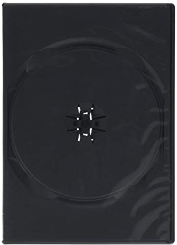 MediaRange BOX35-6 Fodral för CD, DVD-, Blu Ray 6 med genomskinlig ficka för lock, 22 mm, svart, 5-pack