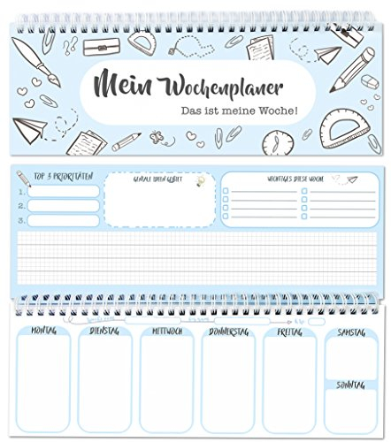 Tischkalender - Wochenplaner im Quer Format - Ohne festes Datum für 365 Tage - 52 Wochen, Wochenkalender mit To do Liste Terminkalender - Sophies Kartenwelt