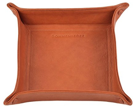SONNENLEDER Ablageschale Leder Taschenleerer Schale Lederschale natur VIDE POCHE