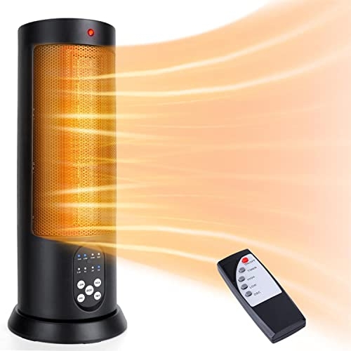 Aigostar Stufetta Elettrica con Fiamma 3D, Digitale, Termoventilatore 2000W, Tecnologia Ceramica Silenzioso, Timer 24 ore, Modalità ECO, Riscaldamento rapido, Temperatura regolabile 5-35℃, Telecomando