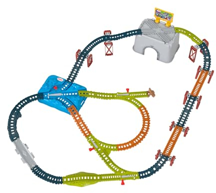 Thomas & seine Freunde Spielzeugeisenbahn Schienenset, Connect & Build-Eimer, 34-teiliges Erweiterungsset für Die-Cast-Loks und batteriebetriebene Loks, ab 3 Jahren, HNP81