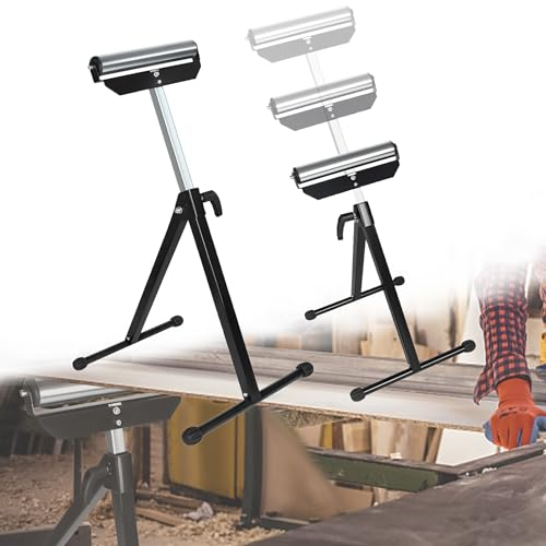 ACXIN Lot de 2 tréteaux à roulettes pliables réglables en hauteur avec pieds antidérapants 68-108 cm Charge max. 60 kg