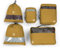 Hauptstadtkoffer - Packhilfe Koffer-Organizer Taschen 5 Teilig Reiseorganizer RipStop Packtaschen wasserfest Travel Packing Cubes Kleidung Kosmetik, Harvest Gold