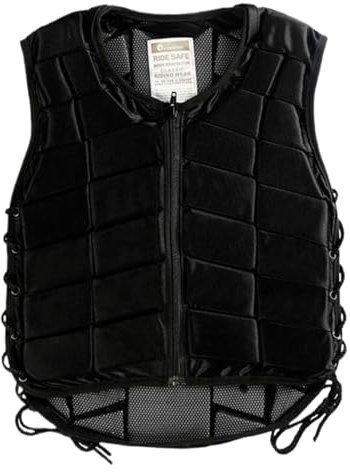 HoveeLuty Chaleco de equitación de Seguridad con protección antichoque y Cremallera, Correa Ajustable, Suave y Transpirable, para Mujeres, niños niñas (Estilo 2)