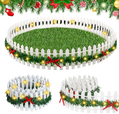 Mini Recinzione per Giardino, 2 Pezzi Mini Recinzione in Legno, Mini Staccionata in Legno, Recinzione da Giardino in Miniatura, Miniatura Recinzione Giardino, Bonsai, Accessori per Micro Paesaggi