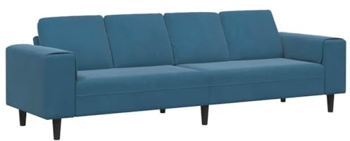 vidaXL Canapé de Salon Bleu 250 x 77 x 76 cm