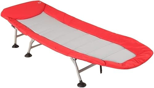 Kanduo Campingsäng Terrassstolar, fåtölj, hopfällbar säng, bärbar fiskesäng, kontorssäng, enkelsäng, utomhusstrandsäng(Rosso)