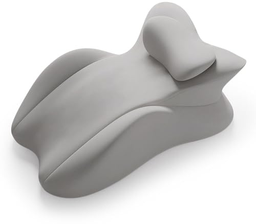 MINGPINHUIUS Cojín en cuña, cojín de lectura y cojín lumbar, cojín de relajación para cama, sofá y suelo, cojín ortopédico de apoyo contra el dolor de espalda y cuello, de espuma viscoelástica (gris