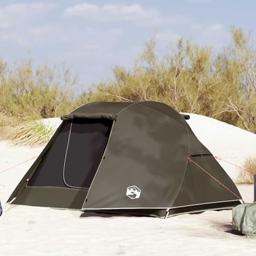 LoogCape Fisketält oliv grön x x av polyester och glasfiber, med stänger, stuga för camping, strand och fiskutflykter
