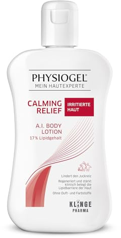 PHYSIOGEL Calming Relief A.I. Body Lotion 200 ml - regenerierende Körperlotion für empfindliche & gereizte Haut - sanfte Body Lotion zur Linderung von Juckreiz